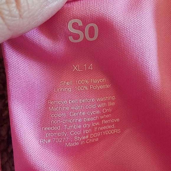 Pink Butterfly Dress, Size 14 - Picture 2 of 4